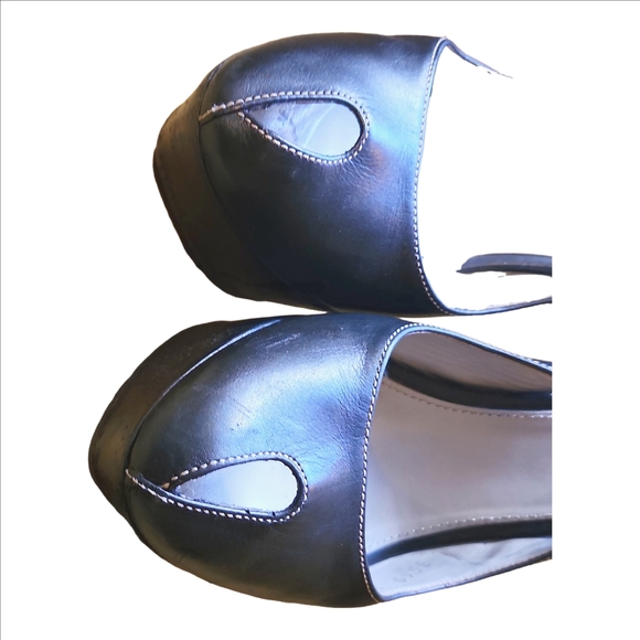 Sergio Rossi peep toe slingbacks sz 39 - Picture 3 of 5